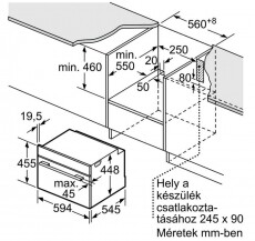 Bosch CFA634GS1 Serie 8 beépíthető mikrohullámú sütő Konyhai termékek - Mikrohullámú sütő - Mikrohullámú sütő (beépíthető) - 317293