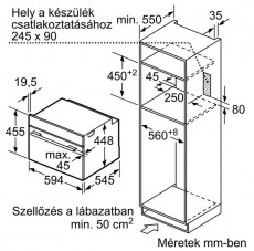 Bosch CFA634GS1 Serie 8 beépíthető mikrohullámú sütő Konyhai termékek - Mikrohullámú sütő - Mikrohullámú sütő (beépíthető) - 317293