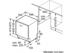 Bosch SMD6ECX57E beépíthető mosogatógép Konyhai termékek - Mosogatógép - Normál (60cm) beépíthető mosogatógép - 362751