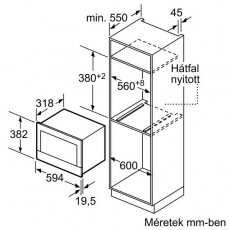 Bosch BFL634GS1 mikrohullámú sütő Konyhai termékek - Mikrohullámú sütő - Mikrohullámú sütő (beépíthető) - 297729