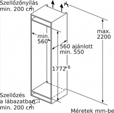 Bosch KIR81ADE0 Beépíthető egyajtós hűtőszekrény Konyhai termékek - Hűtő, fagyasztó (beépíthető) - Egyajtós hűtő - 362724
