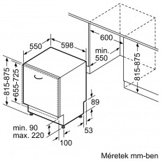 Bosch SMV2HVX20E beépíthető mosogatógép Konyhai termékek - Mosogatógép - Normál (60cm) beépíthető mosogatógép - 364451