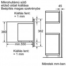 Bosch HMT85ML63 mikrohullámú sütő Konyhai termékek - Mikrohullámú sütő - Mikrohullámú sütő (beépíthető) - 282279