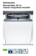 Bosch SMV58L60EU mosogatógép Konyhai termékek - Mosogatógép - Normál (60cm) beépíthető mosogatógép - 287595