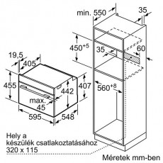 Bosch CDG634BS1 Serie 8 kompakt gőzsütő Konyhai termékek - Sütő-főzőlap, tűzhely (beépíthető) - Gőzpároló - 297725