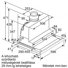 Bosch DFS067A51 teleszkópos páraelszívó Konyhai termékek - Páraelszívó - Beépíthető / kihúzható - 370321