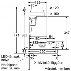 Bosch DFS067A51 teleszkópos páraelszívó Konyhai termékek - Páraelszívó - Beépíthető / kihúzható - 370321