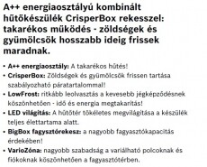 Bosch KGV36UL30S hűtőszekrény Konyhai termékek - Hűtő, fagyasztó (szabadonálló) - Alulfagyasztós kombinált hűtő - 288813