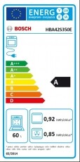 Bosch HBA42S350E elektromos sütő Konyhai termékek - Sütő-főzőlap, tűzhely (beépíthető) - Sütő (beépíthető) - 282238