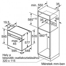 Bosch HBG635NS1 elektromos sütő Konyhai termékek - Sütő-főzőlap, tűzhely (beépíthető) - Sütő (beépíthető) - 296163