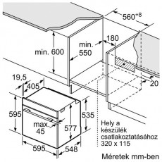 Bosch HBG635NS1 elektromos sütő Konyhai termékek - Sütő-főzőlap, tűzhely (beépíthető) - Sütő (beépíthető) - 296163