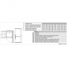 Bosch KGE49AW41 hűtőszekrény Konyhai termékek - Hűtő, fagyasztó (szabadonálló) - Alulfagyasztós kombinált hűtő - 297704