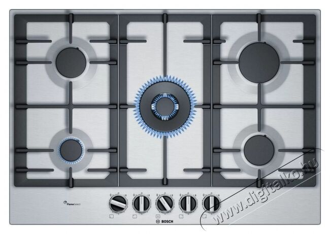 Bosch PCQ7A5B90 beépíthető gázfőzőlap Konyhai termékek - Sütő-főzőlap, tűzhely (beépíthető) - Gázfőzőlap (beépíthető) - 361318
