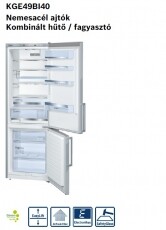 Bosch KGE49BI40 hűtőszekrény Konyhai termékek - Hűtő, fagyasztó (szabadonálló) - Alulfagyasztós kombinált hűtő - 282143