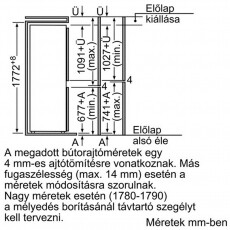 Bosch KIV34X20 hűtőszekrény Konyhai termékek - Hűtő, fagyasztó (beépíthető) - Alulfagyasztós kombinált hűtő - 282207
