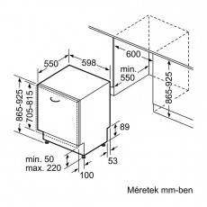Bosch SBE46NX23E Beépíthető mosogatógép Konyhai termékek - Mosogatógép - Normál (60cm) beépíthető mosogatógép - 354654
