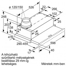 Bosch DFL064W53 kihúzható páraelszívó Konyhai termékek - Páraelszívó - Beépíthető / kihúzható - 369950