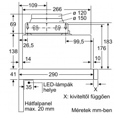 Bosch DFL064W53 kihúzható páraelszívó Konyhai termékek - Páraelszívó - Beépíthető / kihúzható - 369950