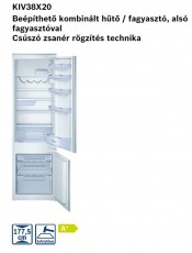 Bosch KIV38X20 hűtőszekrény Konyhai termékek - Hűtő, fagyasztó (beépíthető) - Alulfagyasztós kombinált hűtő - 282209