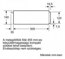 Bosch BIC510NS0 Serie 6 beépíthető melegentartó fiók Konyhai termékek - Sütő-főzőlap, tűzhely (beépíthető) - Melegentartó fiók - 339178