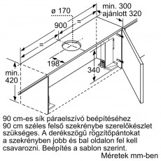 Bosch DFS097A51 Teleszkópos páraelszívó Konyhai termékek - Páraelszívó - Beépíthető / kihúzható - 370323