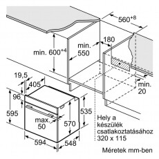 Bosch HBA5785S6 Serie 6 beépíthető sütő Konyhai termékek - Sütő-főzőlap, tűzhely (beépíthető) - Sütő (beépíthető) - 360057