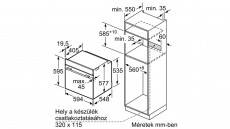 Bosch HSG656XS1 Serie 8 beépíthető gőzsütő Konyhai termékek - Sütő-főzőlap, tűzhely (beépíthető) - Sütő (beépíthető) - 317299