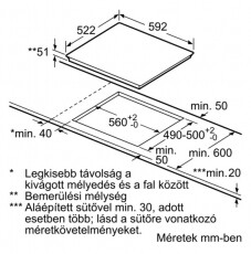 Bosch PXE651FC1E indukciós főzőlap Konyhai termékek - Sütő-főzőlap, tűzhely (beépíthető) - Indukciós főzőlap (beépíthető) - 298459