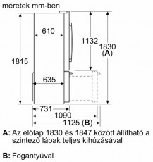 Bosch KFF96PIEP alulfagyasztós hűtőszekrény Konyhai termékek - Hűtő, fagyasztó (szabadonálló) - Alulfagyasztós kombinált hűtő - 370979