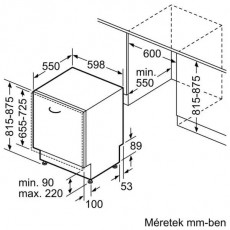 Bosch SGV4HVX33E Beépíthető mosogatógép Konyhai termékek - Mosogatógép - Normál (60cm) beépíthető mosogatógép - 371697
