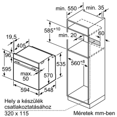 Bosch HBA5785S6 Serie 6 beépíthető sütő Konyhai termékek - Sütő-főzőlap, tűzhely (beépíthető) - Sütő (beépíthető) - 360057