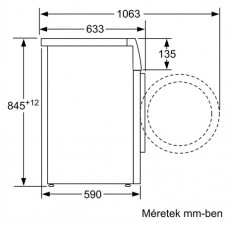 Bosch WAU28PH0BY elöltöltős mosógép Háztartás / Otthon / Kültér - Mosógép / szárítógép - Elöltöltős normál (60cm-ig) mosógép - 362802