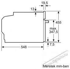 Bosch CDG834AC0 beépíthető gőzpároló Konyhai termékek - Sütő-főzőlap, tűzhely (beépíthető) - Gőzpároló - 373402