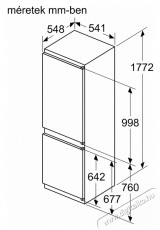 Bosch KIN865SF0 alulfagyasztós beépíthető hűtőszekrény Konyhai termékek - Hűtő, fagyasztó (beépíthető) - Alulfagyasztós kombinált hűtő - 371675