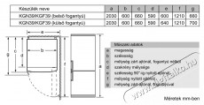 Bosch KGN39VLEB alulfagyasztós hűtő Konyhai termékek - Hűtő, fagyasztó (szabadonálló) - Alulfagyasztós kombinált hűtő - 377976