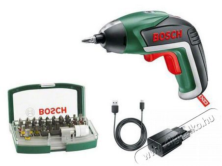 Bosch IXO 5 akkumulátoros csavarhúzó, 3.6 V, micro-USB töltő, 32 részes bit készlet Háztartás / Otthon / Kültér - Szerszám - Akkumulátoros csavarhúzó - 380557
