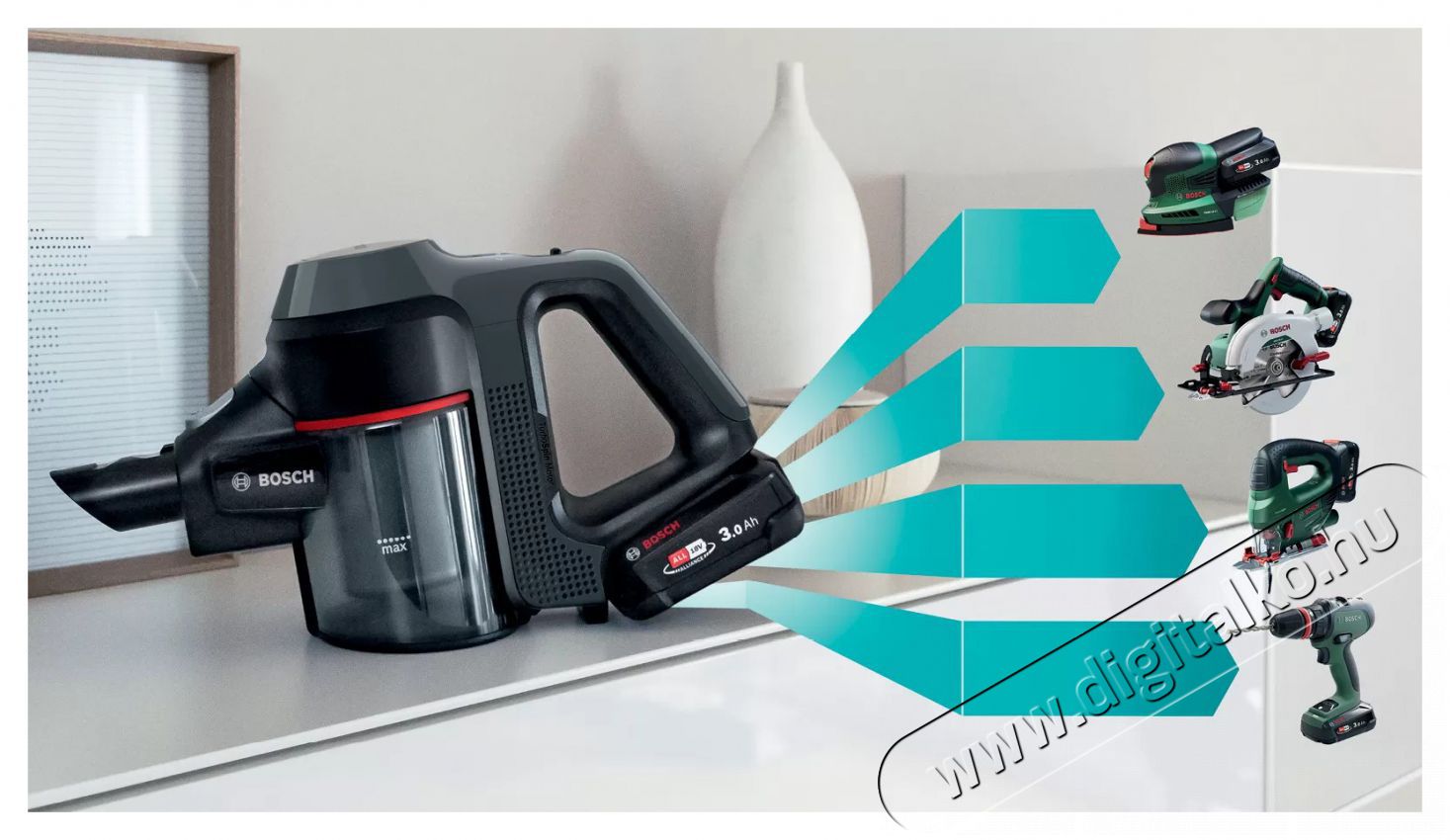 Bosch BBS712A Perfect Selection akkumulátoros porszívó - dark granite Háztartás / Otthon / Kültér - Porszívó / takarítógép - Kézi / álló porszívó - 379052