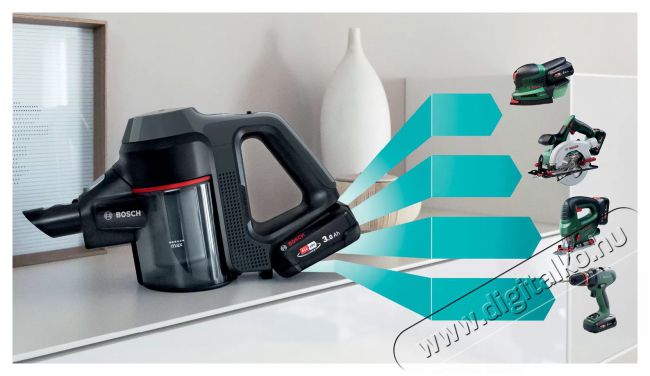 Bosch BBS712A Perfect Selection akkumulátoros porszívó - dark granite Háztartás / Otthon / Kültér - Porszívó / takarítógép - Kézi / álló porszívó - 379052