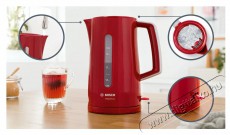 Bosch TWK3A014 Vízforraló Piros Konyhai termékek - Vízforraló / teafőző - 381255