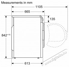Bosch WTR87TW0BY Serie 6 hőszivattyús szárítógép Háztartás / Otthon / Kültér - Mosógép / szárítógép - Szárítógép - 351253