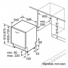 Bosch SMV25EX00E Serie 2 beépíthető mosogatógép Konyhai termékek - Mosogatógép - Normál (60cm) beépíthető mosogatógép - 320047