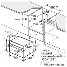 Bosch CSG7361B1 Beépíthető kompakt gőzsütő Konyhai termékek - Sütő-főzőlap, tűzhely (beépíthető) - Sütő (beépíthető) - 492702