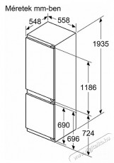 Bosch KIN96VFD0 Konyhai termékek - Hűtő, fagyasztó (beépíthető) - Alulfagyasztós kombinált hűtő - 492710