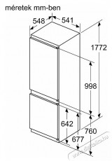 Bosch KIV865SE0 Konyhai termékek - Hűtő, fagyasztó (beépíthető) - Alulfagyasztós kombinált hűtő - 492711