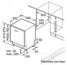 Bosch SMH4HVX00E Konyhai termékek - Mosogatógép - Normál (60cm) beépíthető mosogatógép - 492713