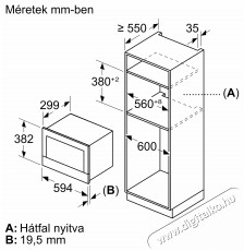 Bosch BFL7221W1 Beépíthető mikrohullámú sütő Fehér Konyhai termékek - Mikrohullámú sütő - Mikrohullámú sütő (beépíthető) - 490954