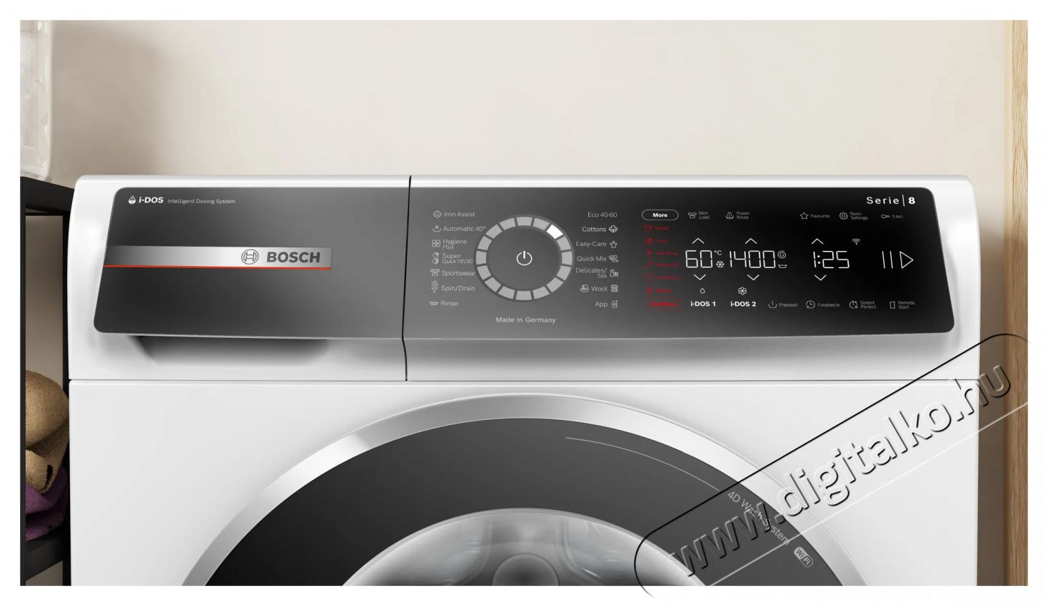 Bosch WGB254A0BY, El&ouml;lt&ouml;ltős mos&oacute;g&eacute;p 10 kg 1400 fordulat/perc H&aacute;ztart&aacute;s / Otthon / K&uuml;lt&eacute;r - Mos&oacute;g&eacute;p / sz&aacute;r&iacute;t&oacute;g&eacute;p - El&ouml;lt&ouml;ltős norm&aacute;l (60cm-ig) mos&oacute;g&eacute;p - 451603