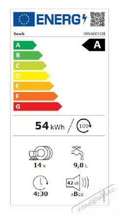 Bosch SMV6ECX10E be&eacute;p&iacute;thető 14 ter&iacute;t&eacute;kes mosogat&oacute;g&eacute;p Konyhai term&eacute;kek - Mosogat&oacute;g&eacute;p - Norm&aacute;l (60cm) be&eacute;p&iacute;thető mosogat&oacute;g&eacute;p - 501637
