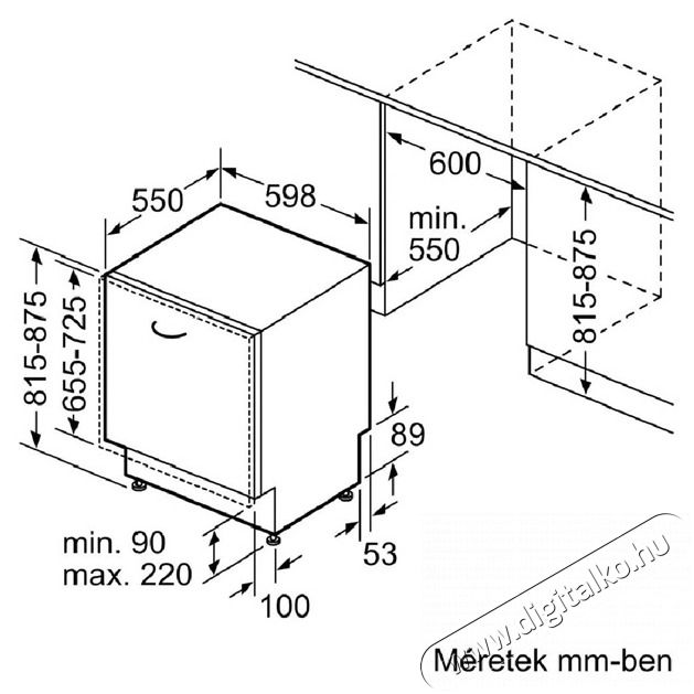 Bosch SMV4EVX04E be&eacute;p&iacute;thető 13 ter&iacute;t&eacute;kes mosogat&oacute;g&eacute;p Konyhai term&eacute;kek - Mosogat&oacute;g&eacute;p - Norm&aacute;l (60cm) be&eacute;p&iacute;thető mosogat&oacute;g&eacute;p - 502617