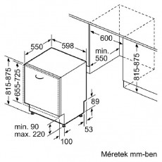 Bosch SMV4EVX04E be&eacute;p&iacute;thető 13 ter&iacute;t&eacute;kes mosogat&oacute;g&eacute;p Konyhai term&eacute;kek - Mosogat&oacute;g&eacute;p - Norm&aacute;l (60cm) be&eacute;p&iacute;thető mosogat&oacute;g&eacute;p - 502617